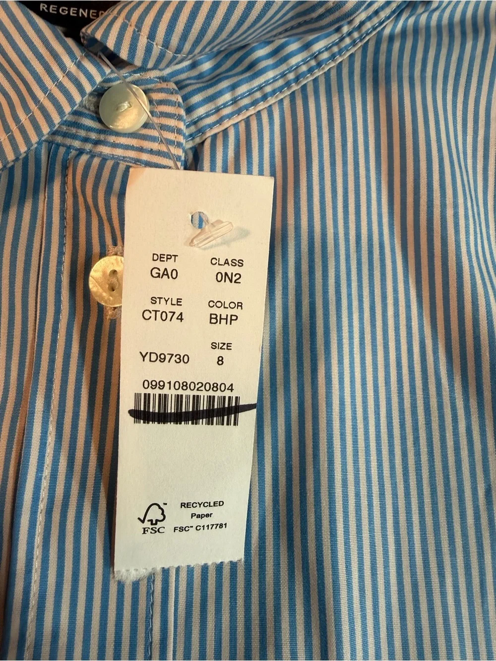 J.Crew Jules classic-fit stripe shirt in blue and white